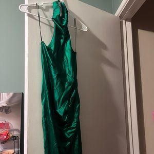 Amanda Uprichard Revolve Samba Gown in Dark Green